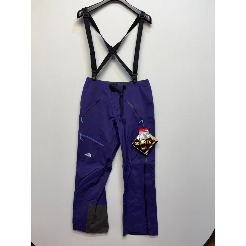 The North Face Women's Purple GORE-TEX Ski Pants with Black Suspenders Sz 12